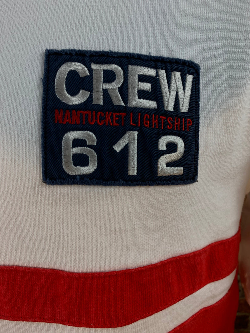 White Stripe Crew Top